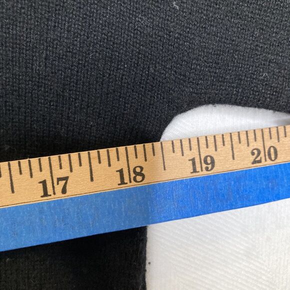 Theory 100% Cashmere Black Bodice Camel Sleeves V-Neck Sweater Size P /TP Soft - Picture 6 of 11